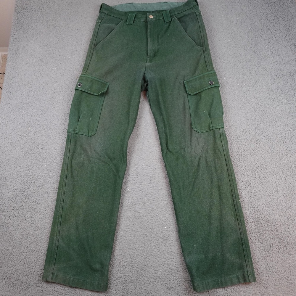 Vintage WFS Element Gear Pants Mens 34x31 Green Wool Blend Cargo Outdoor